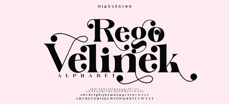 Elegant modern alphabet font. Typography luxury classic lettering serif italic fonts decorative wedding vintage retro logos. vector illustration