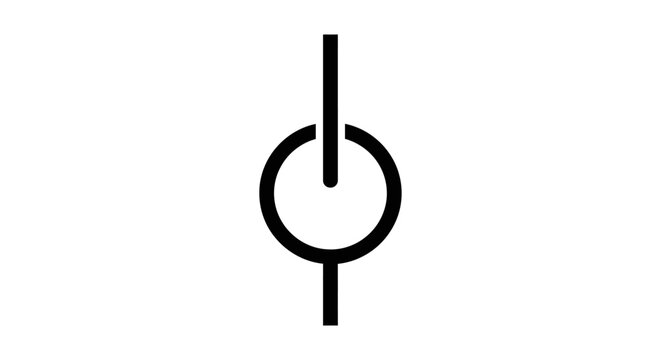 Black toggle switch button icon.