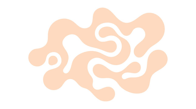 Abstract pink blob shapes on white background organic blobs icon