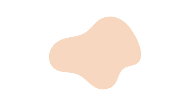 Organic shape round form set. Liquid organic blob