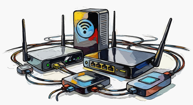 Network Hardware and Wireless Routers Connectivity Setup