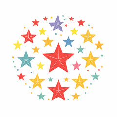 Obraz premium Colorful Starburst Pattern