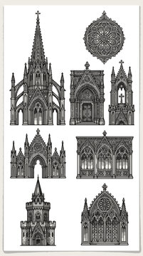 Gothic Arch Tattoo Design Elements Ornate Architectural Styles