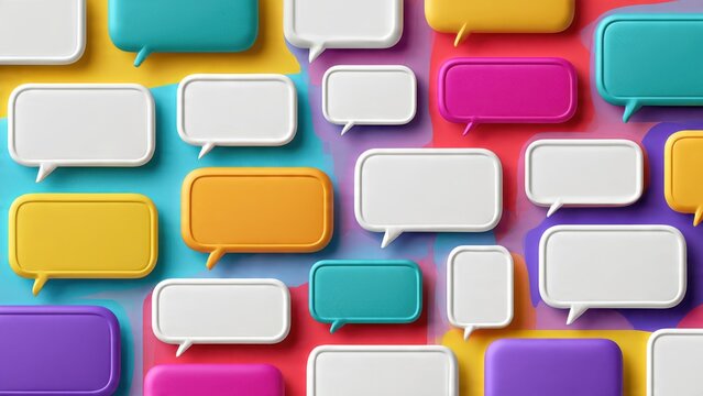 Colorful Speech Bubble Background