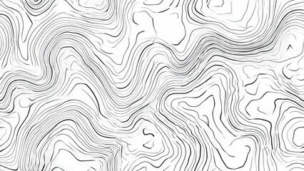 Fototapeta premium Topographic Map Contour Lines Pattern