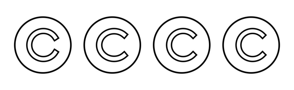 Copyright icon vector illustration. copyright sign and symbol