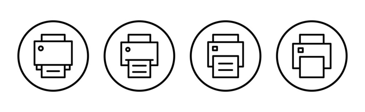Print icon vector illustration. printer sign and symbol