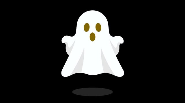Cute **Spooky Halloween Ghost** Floating Animation **Alpha Channel** Loop 4K