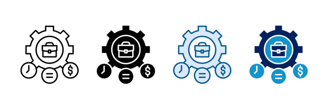 Work Balance Icon Set Multiple Style Collection