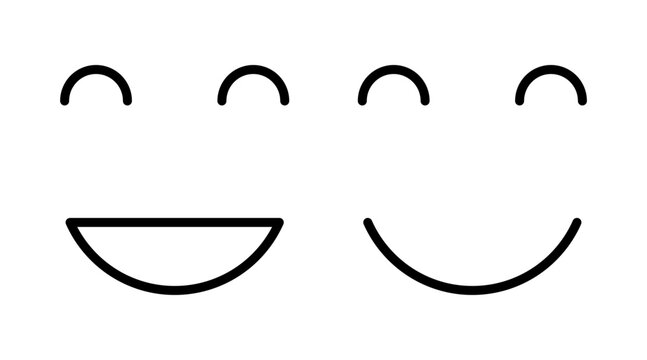 smile icon set vector. smile emoticon icon. feedback sign and symbol