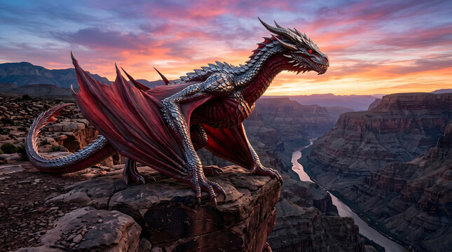 silver red dragun