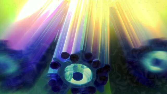 Centrioles in Cytoplasm of Human Cell - simulation