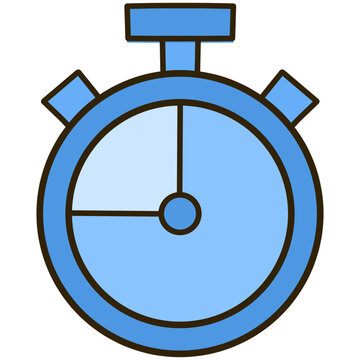 Stopwatch Outline Icon Vector Illustration
