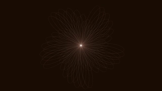 4K UHD seamless loop of a glowing amber rose mandala sacred geometry pattern breathing in radial symmetry and slow mathematical perfection. Ideal hypnotic background for meditation, yoga studios