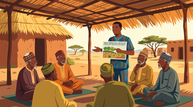 African Community Meeting for Great Green Wall Environmental Project