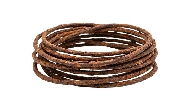A stack of rusty metal wire coils on transparent background hantavirus pulmonary syndrome, hps