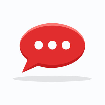 Red speech bubble with ellipsis