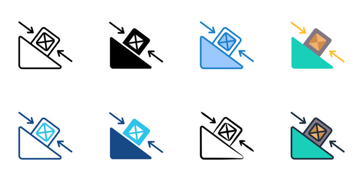 Friction icons set multiple style collection. Editable stroke 
