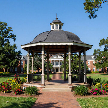 Concept Art Gazebo Dome. A Cupola Gazebo At East Carolina University In Greenville, Nc. (Summer Landscape)
