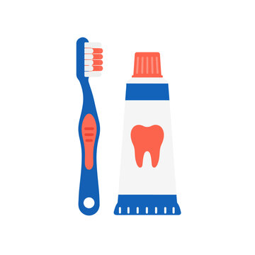 Toothbrush and Toothpaste Set Icon