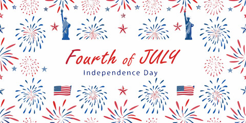 fourth of july fireworks pattern independence day © Subarna