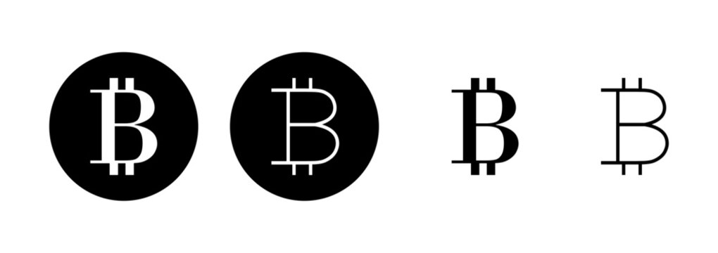Bitcoin icon logo design. bitcoin sign and symbol. payment symbol. cryptocurrency logo