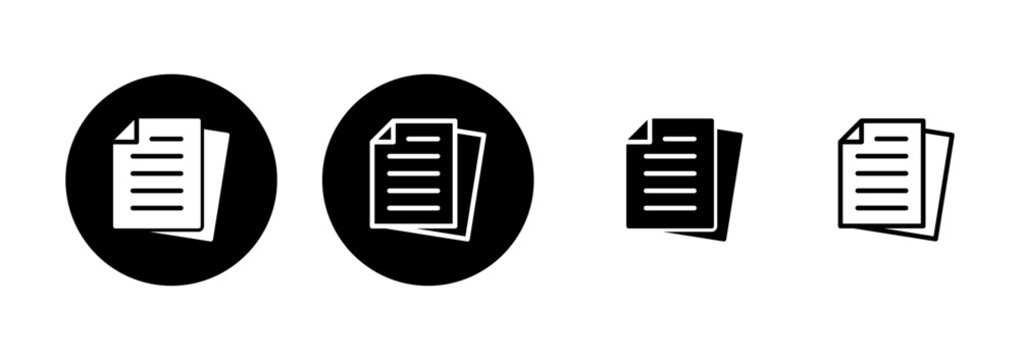 Document icon logo design. Paper sign and symbol. File Icon