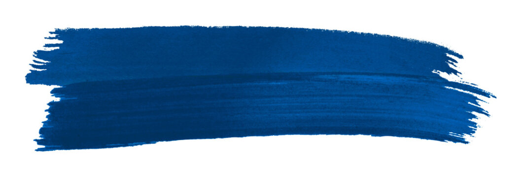 blue brush isolated on transparent background blue watercolor