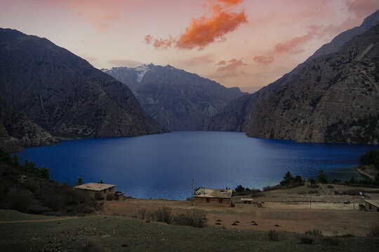 shey phoksundo lake nepal located at 4000 meter from sea level in the lap of mountain