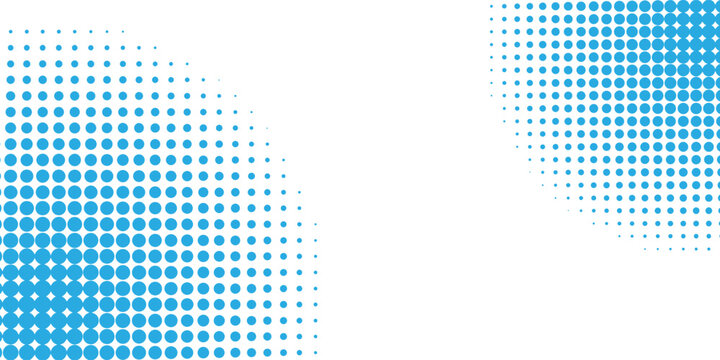 Transparent Vector Gradient Halftone Background Blue Color Multi-Level Dot Pattern.