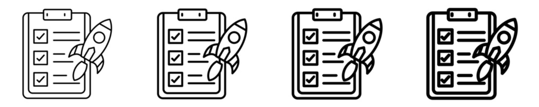 Strategy Execution Icon Set Different Style Collection