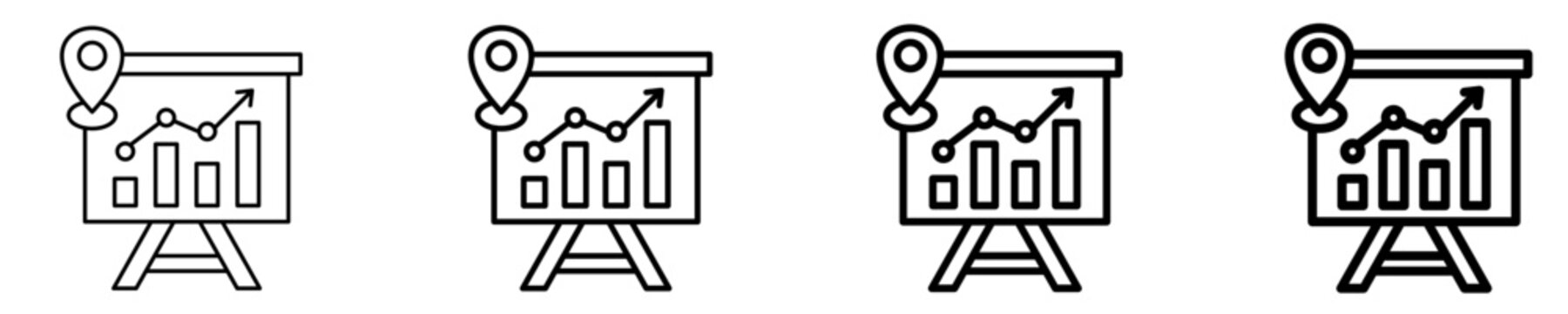 Market Positioning Icon Set Different Style Collection