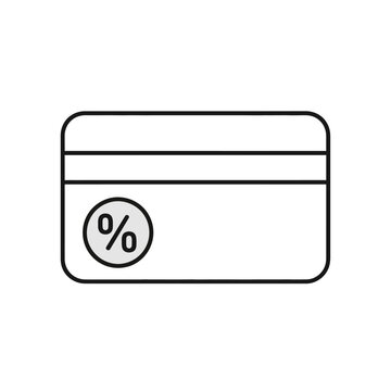 Discount Credit Card Symbol.
