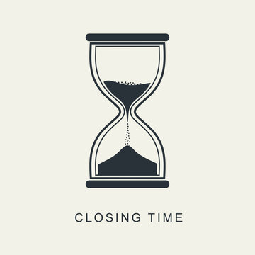 Hourglass Closing Time Icon.