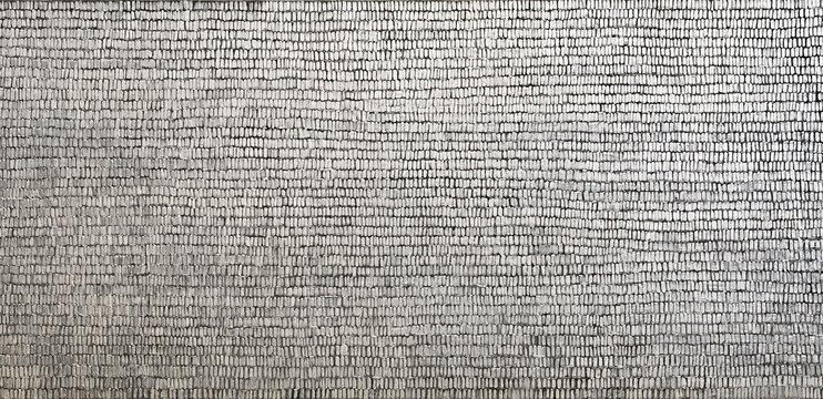 Intricate Repeating Pattern Vertical Short Segments Parallel Rows Fine Grained Grayscale Abstract Texture