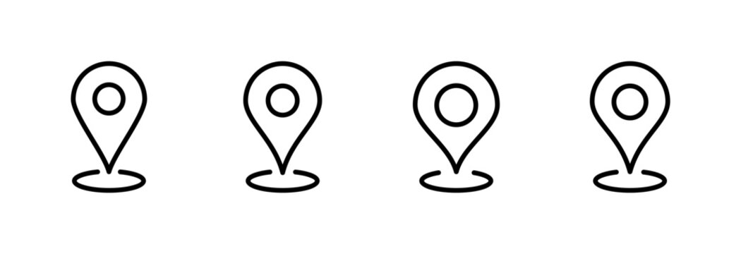 Address icon symbol for apps and websites. home location sign and symbol. pinpoint