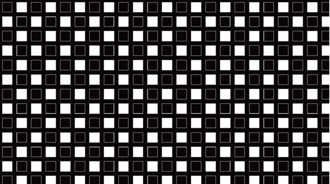 Abstract geometric seamless pattern with black and white squares
