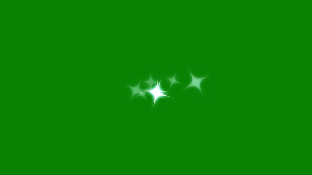 Glowing sparkle trail burst, magical fairy stars dust animation, white twinkling stars, glittering particle explosion effect, shining starlight transition, doodle flash pop smooth green screen.4k