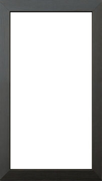 Marco de madera de &eacute;bano negro de lujo con elegante borde interior met&aacute;lico dorado, maqueta de marco de fotos de madera oscura minimalista premium, fondo PNG transparente