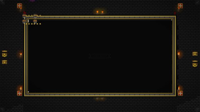 Abstract digital interface with glowing frame and data stream