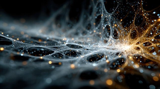 Thought webs - Abstract interwoven forms, conceptual mental relationships, visual energy flow, dynamic composition, minimalistic representation, expressive symbolic idea interconnectivity.
