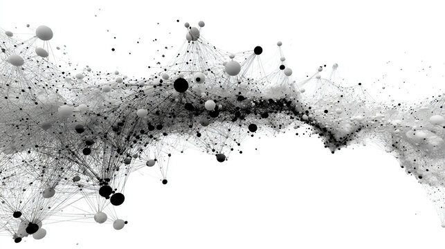 Thought webs - Abstract interwoven forms, conceptual mental relationships, visual energy flow, dynamic composition, minimalistic representation, expressive symbolic idea interconnectivity.
