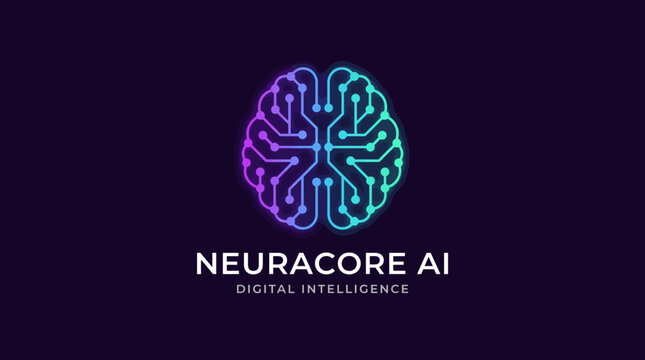 Neuracore AI digital intelligence logo design.
