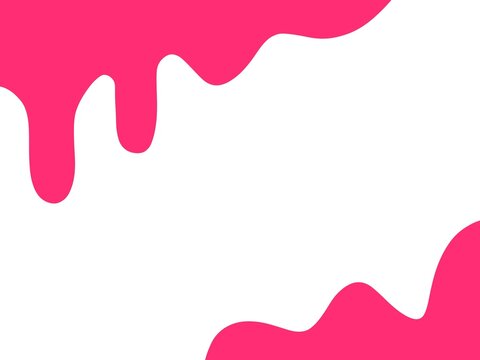 Dripping strawberry texture background. Pink liquid melt. Abstract dripping pink liquid. Pink fluid border background. Melting strawberry ice cream. Melting strawberry syrup