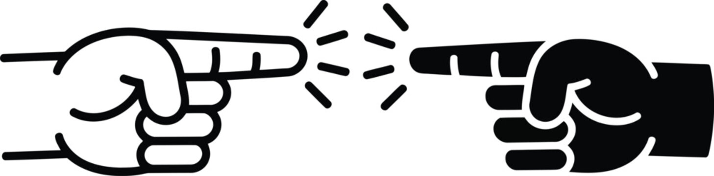 Pointing fingers illustration confrontation and blame concept
