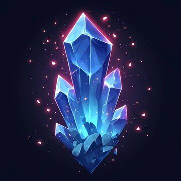  blue mana diamond on black background