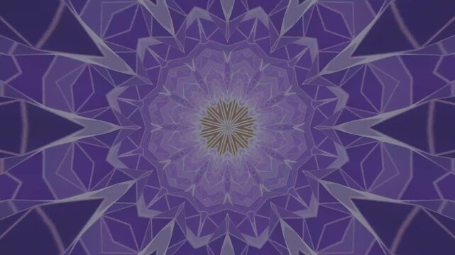 Purple geometric mandala kaleidoscope pattern motion a complex that rotates
