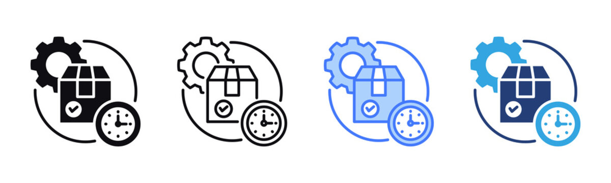 Order Processing icon sheet multiple style collection