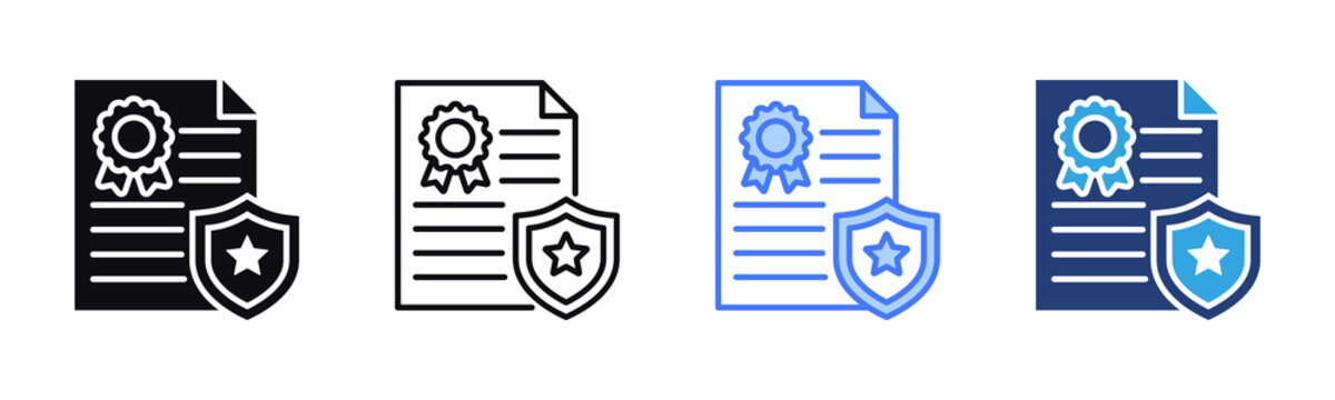 Warranty Card icon sheet multiple style collection