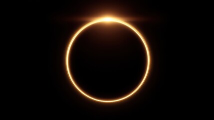Naklejka premium A captivating solar eclipse with a brilliant ring of light against a dark backdrop.